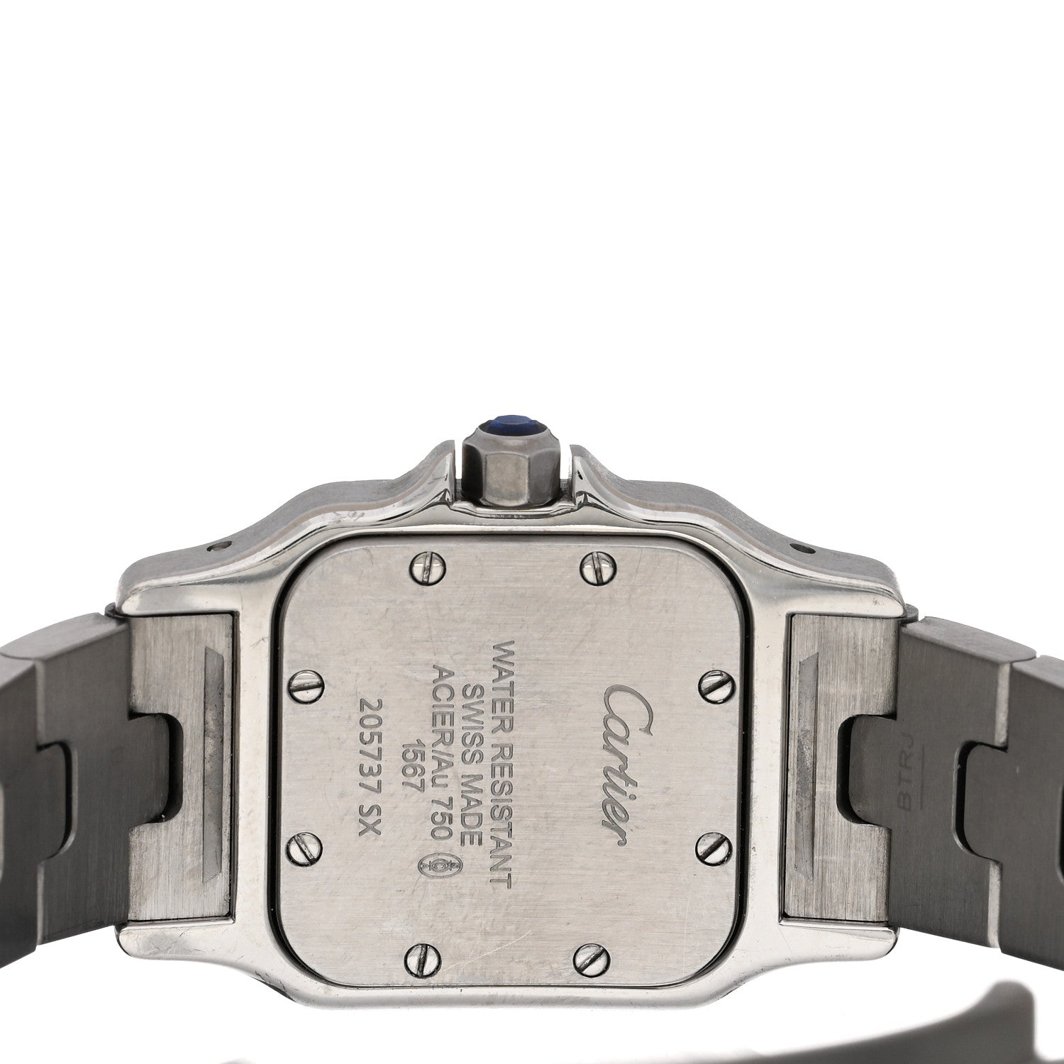 Cartier Stainless Steel 18K Yellow Gold 24mm Santos De Cartier Galbee Quartz Watch 4 of 4