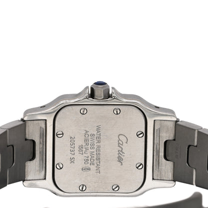 Cartier Stainless Steel 18K Yellow Gold 24mm Santos De Cartier Galbee Quartz Watch 4 of 4