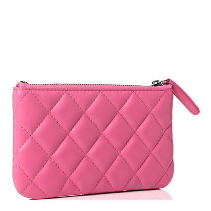 Chanel Lambskin Quilted Small Cosmetic Case Pink 2 of 6