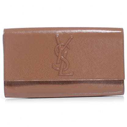 Saint Laurent Patent Belle de Jour Clutch Nude 1 of 8