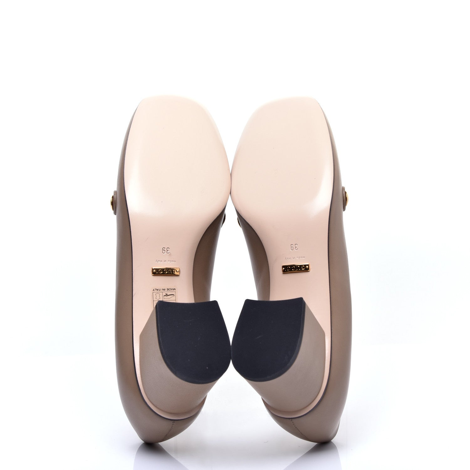 Gucci Malaga Kid Sylvie Web Chain Mid Heel Loafers 39 Mud 5 of 8