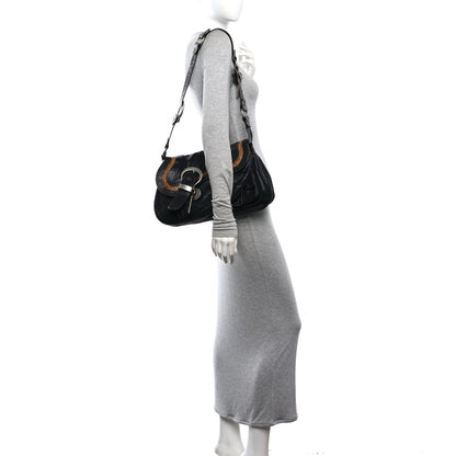 Christian Dior Calfskin Medium Gaucho Double Saddle Bag Black 2 of 10