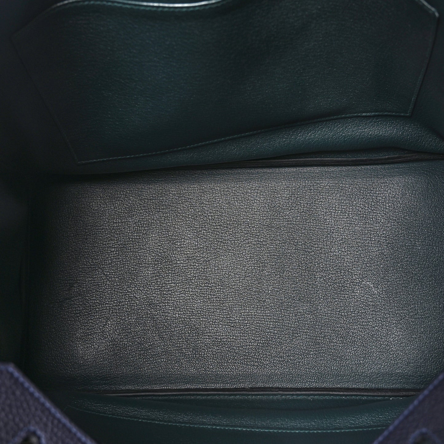 Togo Swift Officier Birkin 35 Bleu Nuit Vert Cypress