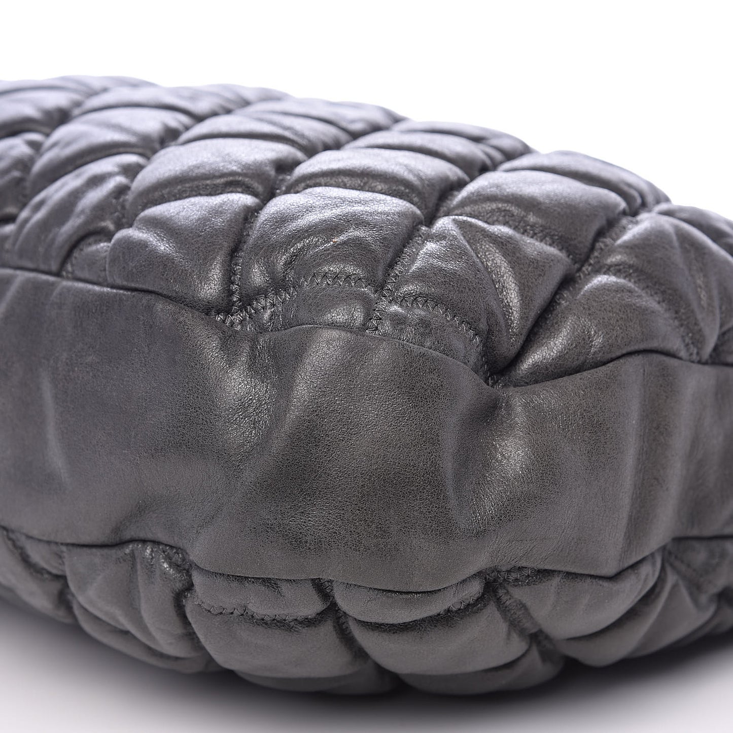 Calfskin Bubble Quilt Hobo Grey