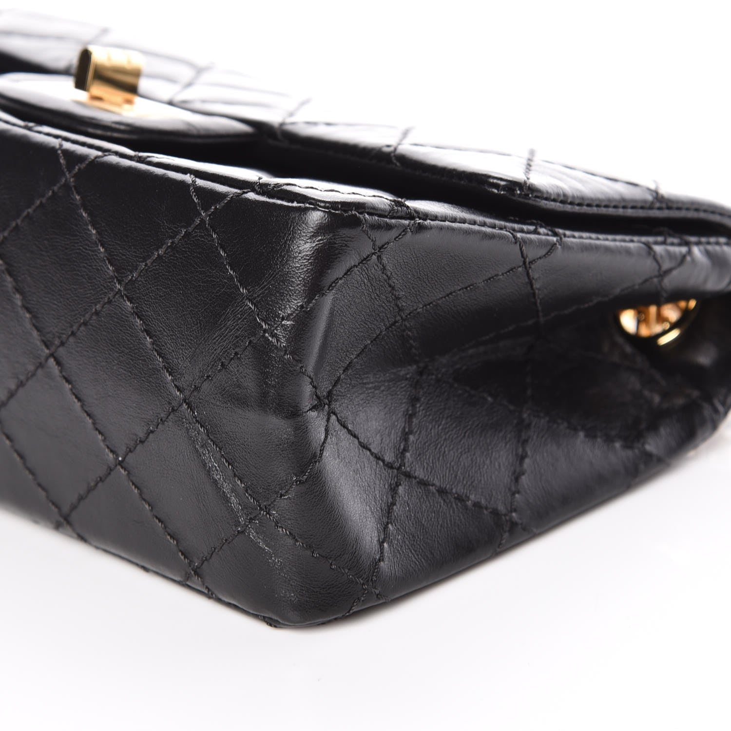 Chanel Aged Calfskin Quilted 2.55 Reissue Mini Flap Black 6 of 9