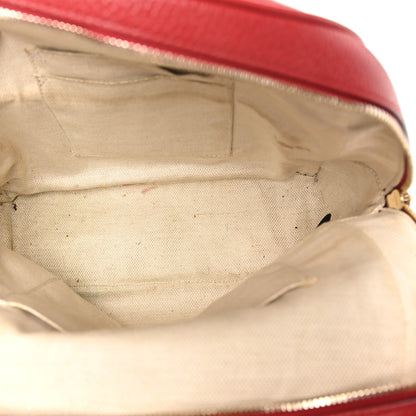 Gucci Pebbled Calfskin Soho Chain Backpack Hibiscus Red 5 of 10