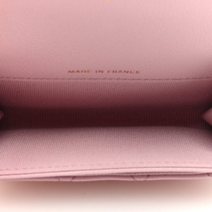 Chanel Caviar Quilted Flap Card Holder Wallet Light Pink 5 of 7
