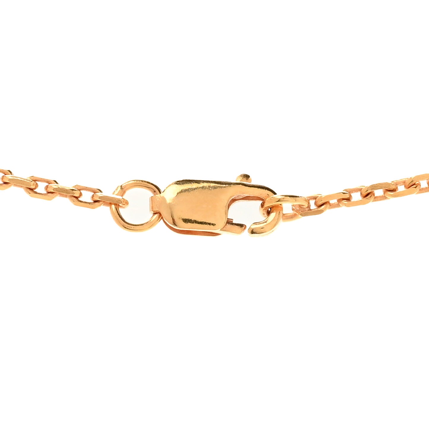 Lacquered Rose Gold Mini Pop H Pendant Necklace White