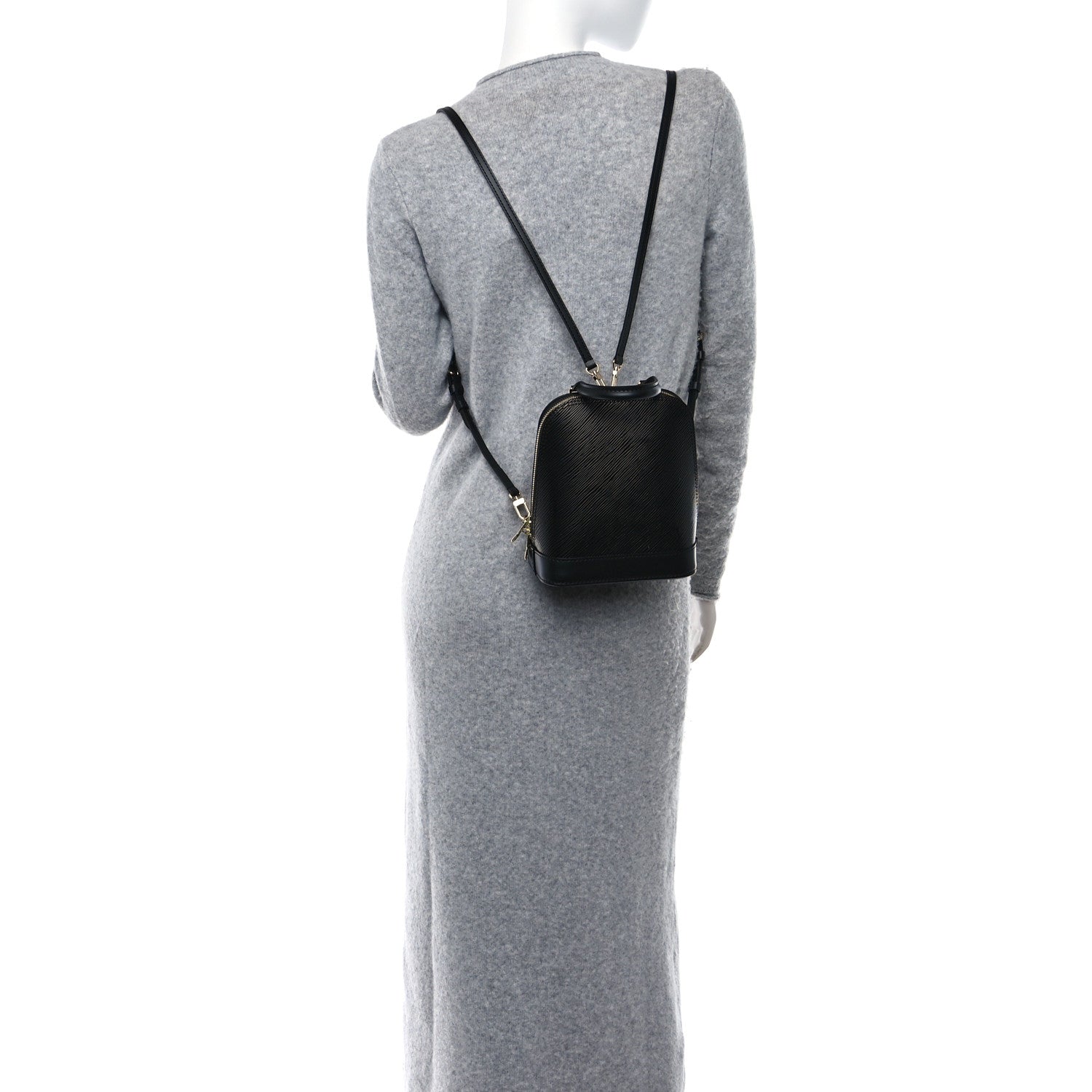 Louis Vuitton Epi Alma Backpack Black 2 of 9