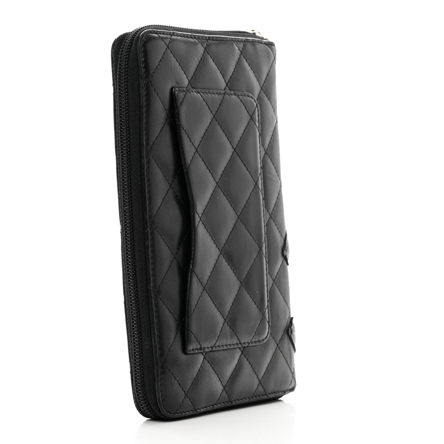 Chanel Calfskin Cambon Zip Around Organizer Wallet Black 3 of 11
