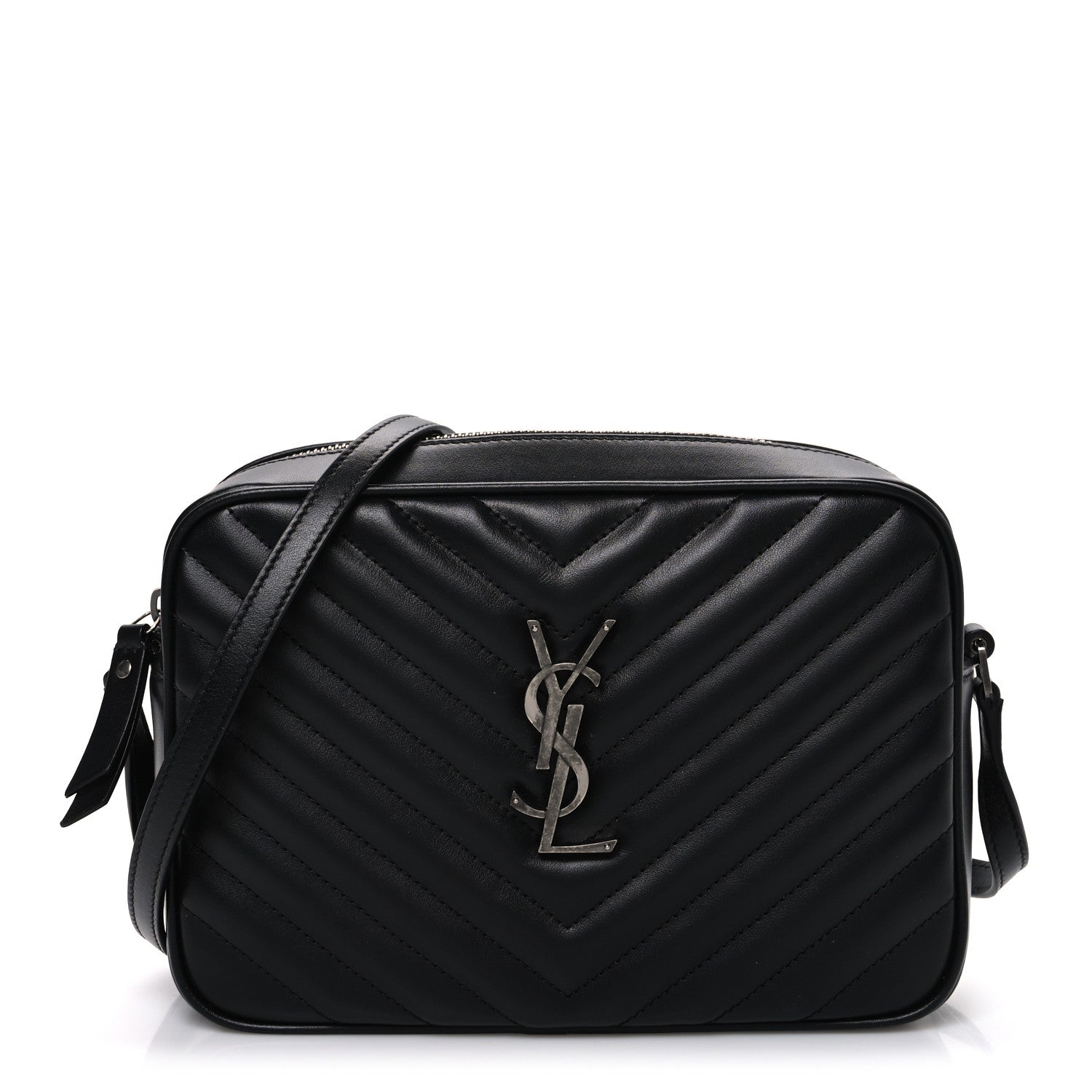Saint Laurent Calfskin Matelasse Monogram Lou Camera Bag Black 1 of 10