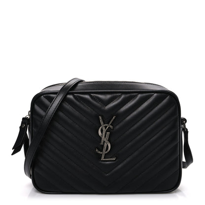 Saint Laurent Calfskin Matelasse Monogram Lou Camera Bag Black 1 of 10