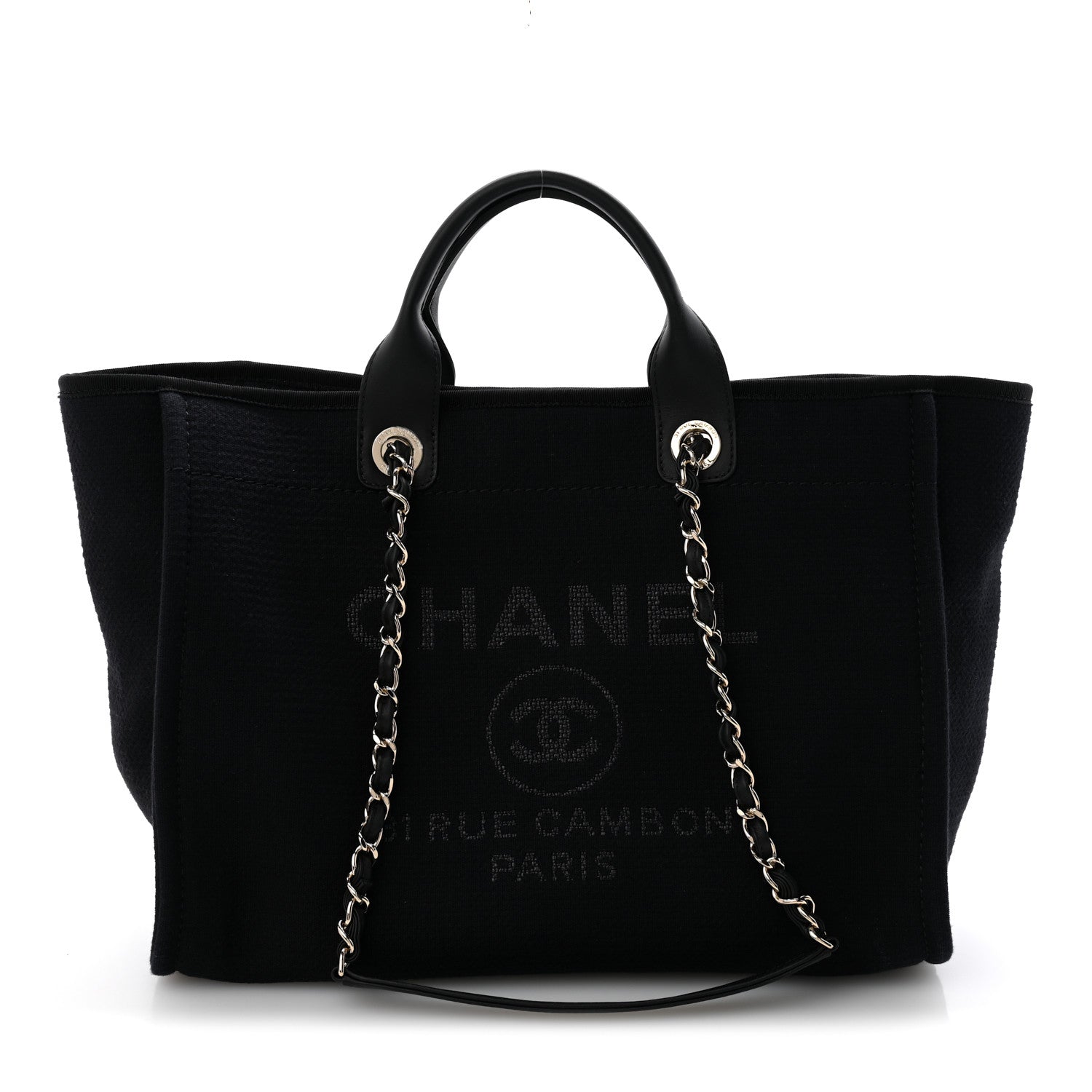 Chanel Mixed Fibers Medium Deauville Tote Black 1 of 12