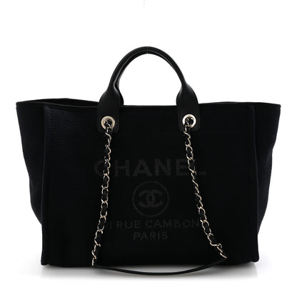 Chanel Mixed Fibers Medium Deauville Tote Black 1 of 12