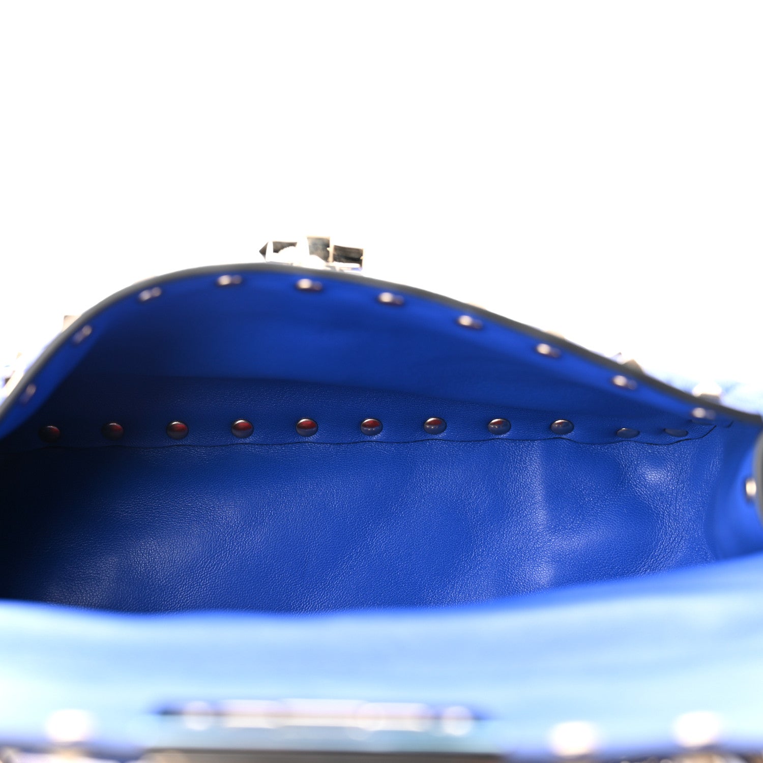 Valentino Garavani Nappa Small Rockstud Spike Shoulder Bag Acid Blue 5 of 9