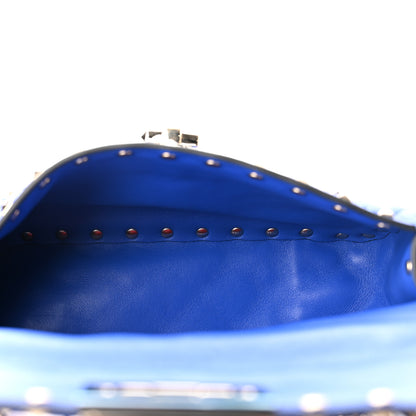 Valentino Garavani Nappa Small Rockstud Spike Shoulder Bag Acid Blue 5 of 9