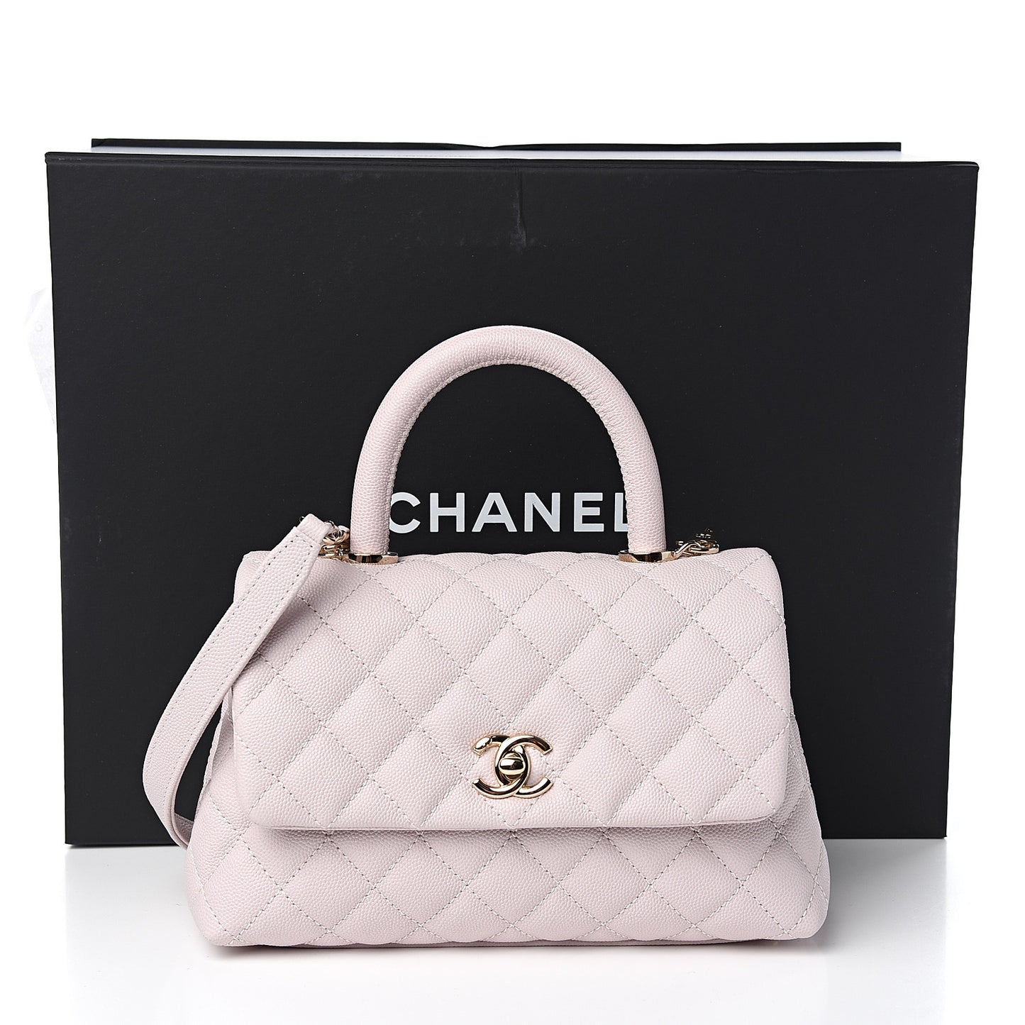 Caviar Quilted Mini Coco Handle Flap Lilas Lilac