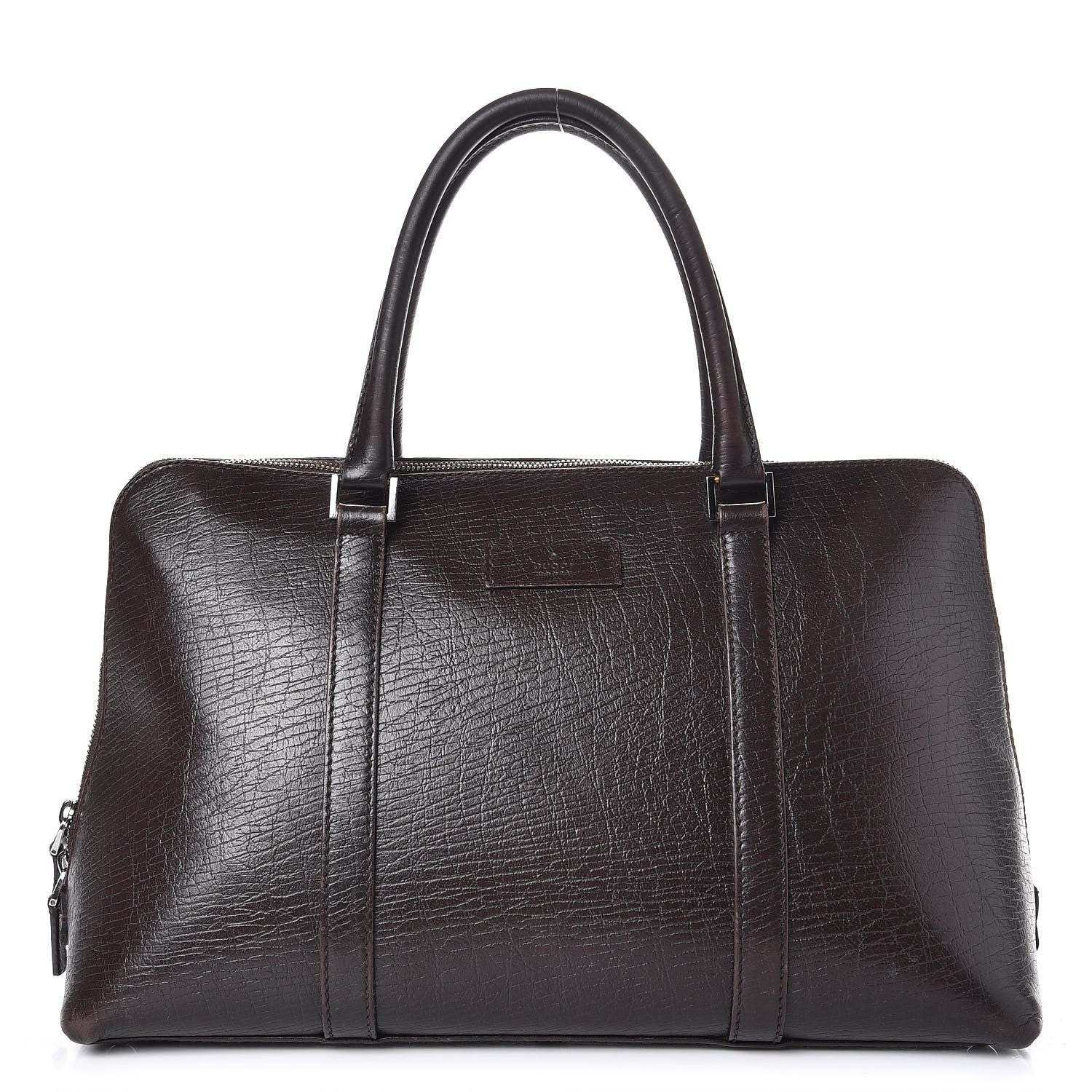 Gucci Textured Calfskin Shoulder Bag Dark Brown 1 of 12