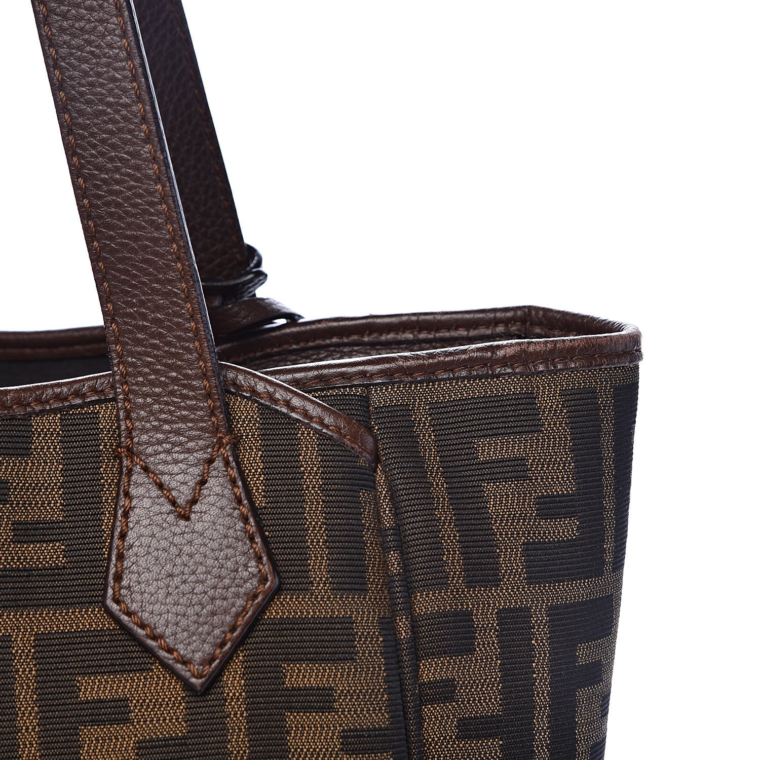 Fendi Zucca Vitello Artic Grande Shopping Tote Tobacco Castagna 13 of 16