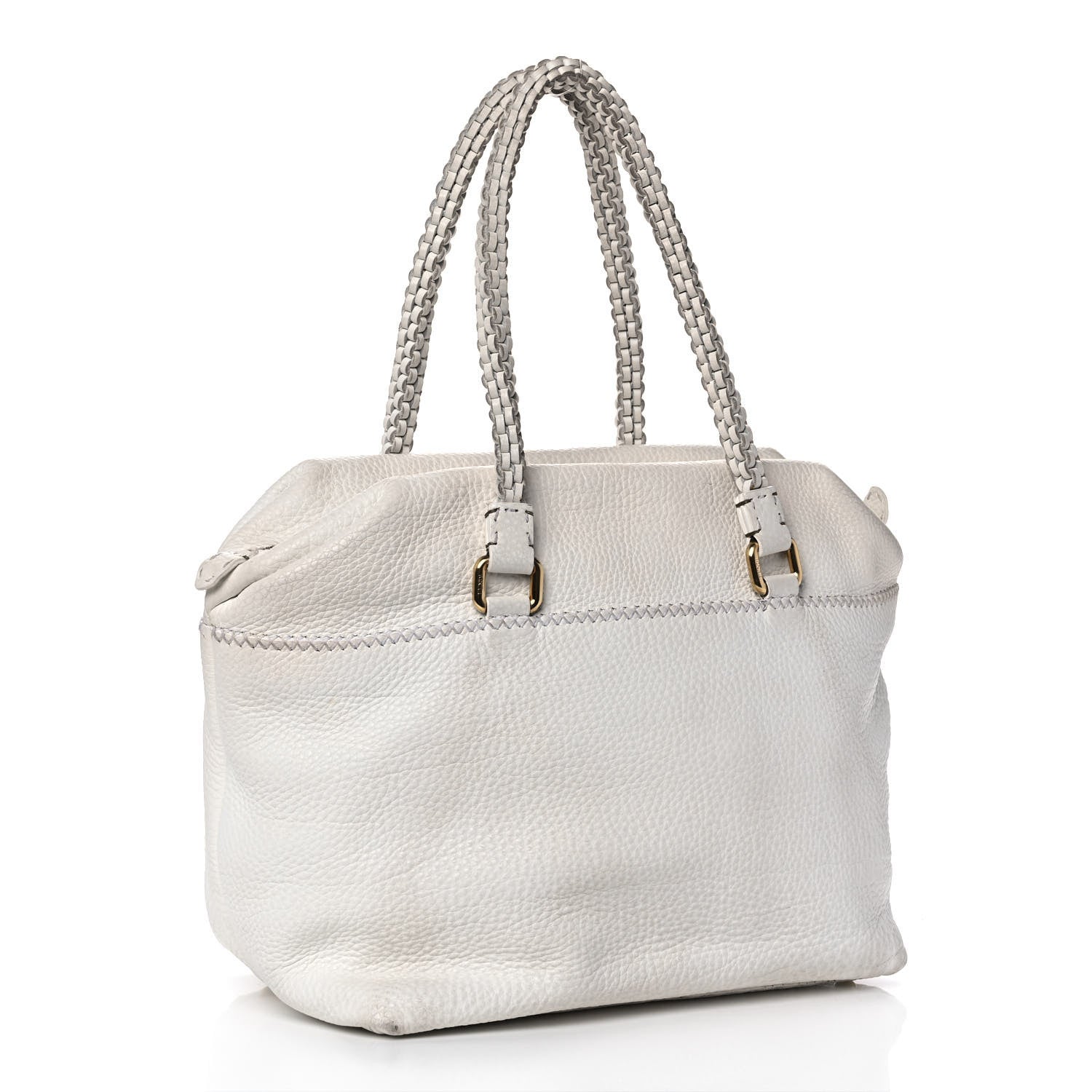 Fendi Cuoio Romano Selleria Tote White 3 of 15