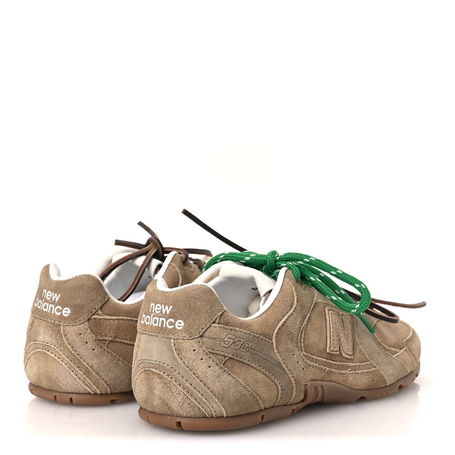 Miu Miu X NEW BALANCE Suede 530 SL Sneakers 37.5 Ecru 5 of 10