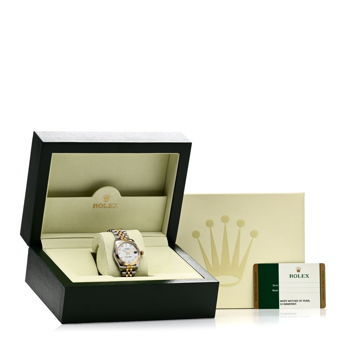 Stainless Steel 18K Yellow Gold Diamond Mother of Pearl 31mm Oyster Perpetual Datejust Watch 178273