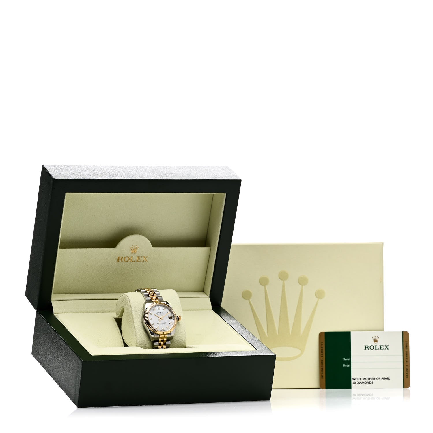 Rolex Stainless Steel 18K Yellow Gold Diamond Mother of Pearl 31mm Oyster Perpetual Datejust Watch 178273 5 of 5