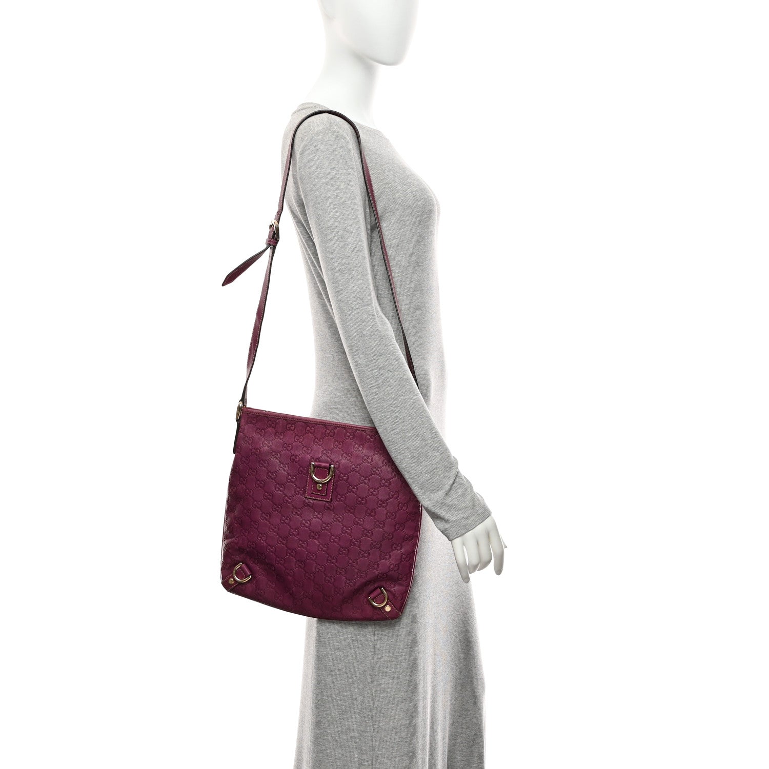 Gucci Guccissima Abbey Messenger Bag Purple 2 of 17