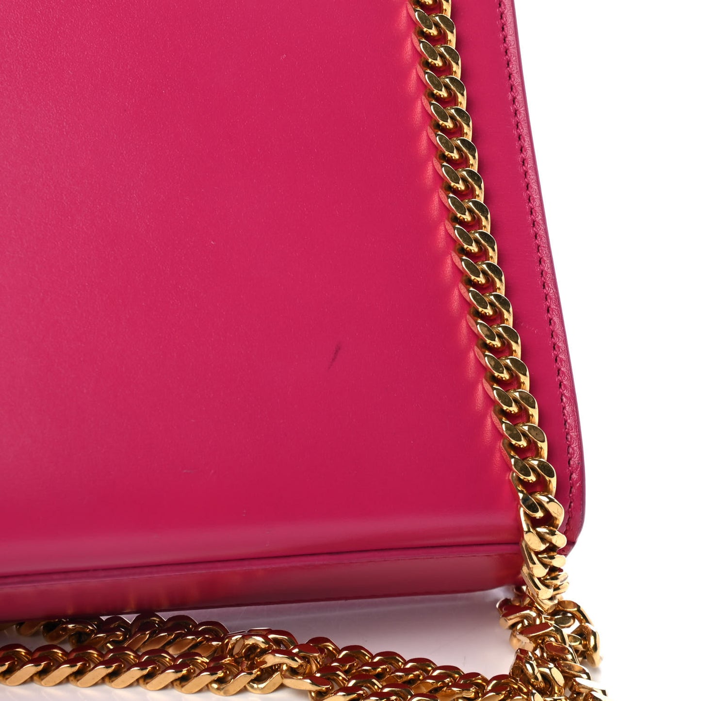 Smooth Calfskin Medium Classic Monogram Kate Tassel Satchel Fuchsia