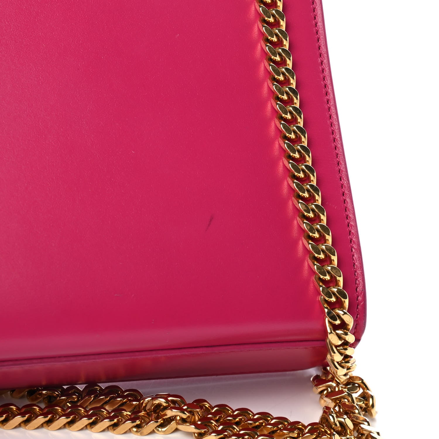 Saint Laurent Smooth Calfskin Medium Classic Monogram Kate Tassel Satchel Fuchsia 5 of 5