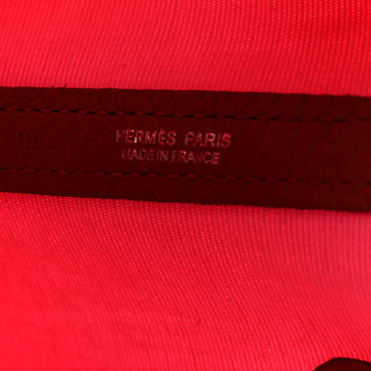 Hermes Toile Militaire Vache Country Garden Party Tote 36 Bubblegum Rouge Duchesse 6 of 9