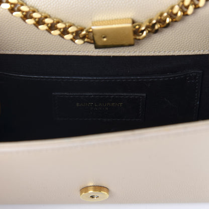 Saint Laurent Grain De Poudre Small Monogram Kate Satchel Nude Powder 6 of 9