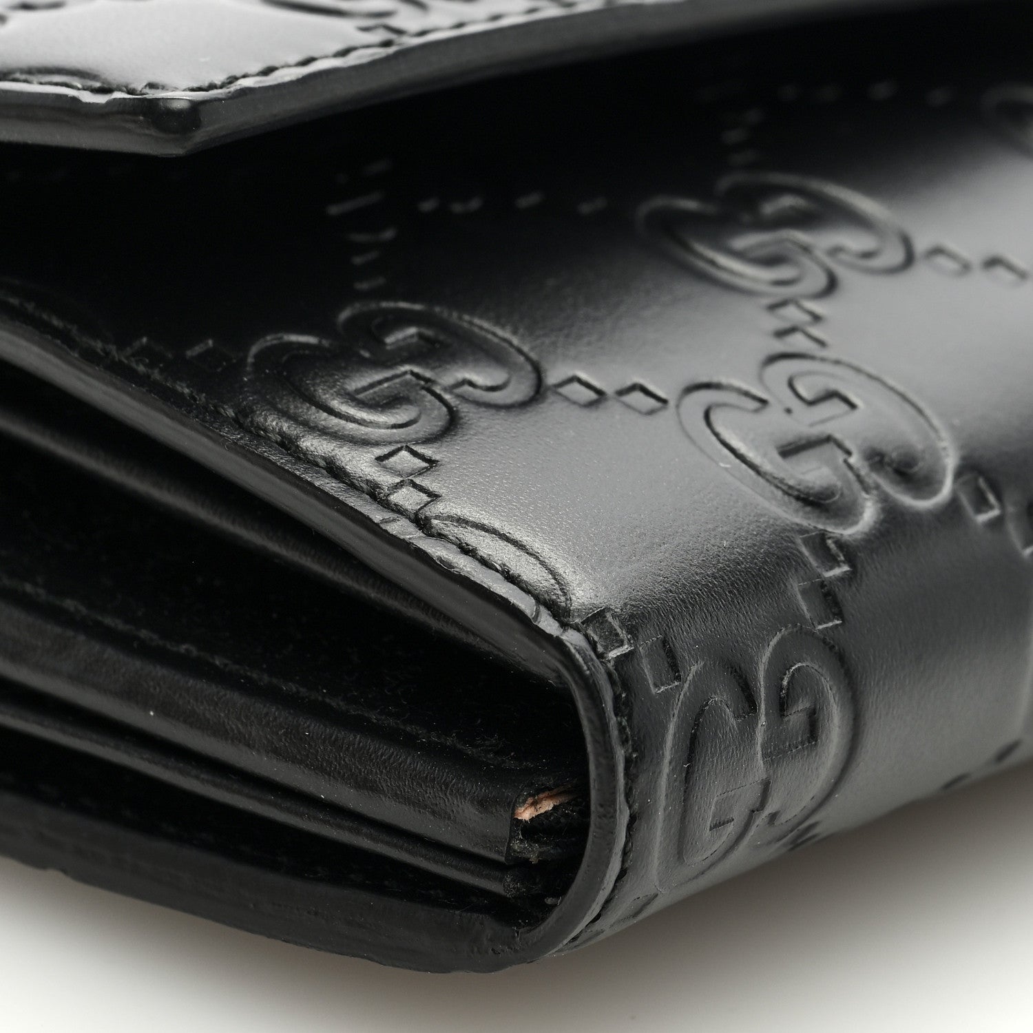 Gucci Guccissima Signature Dice Chain Wallet Black 8 of 9