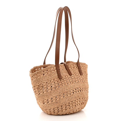 Saint Laurent Raffia Calfskin Small Panier Tote Naturel 3 of 12