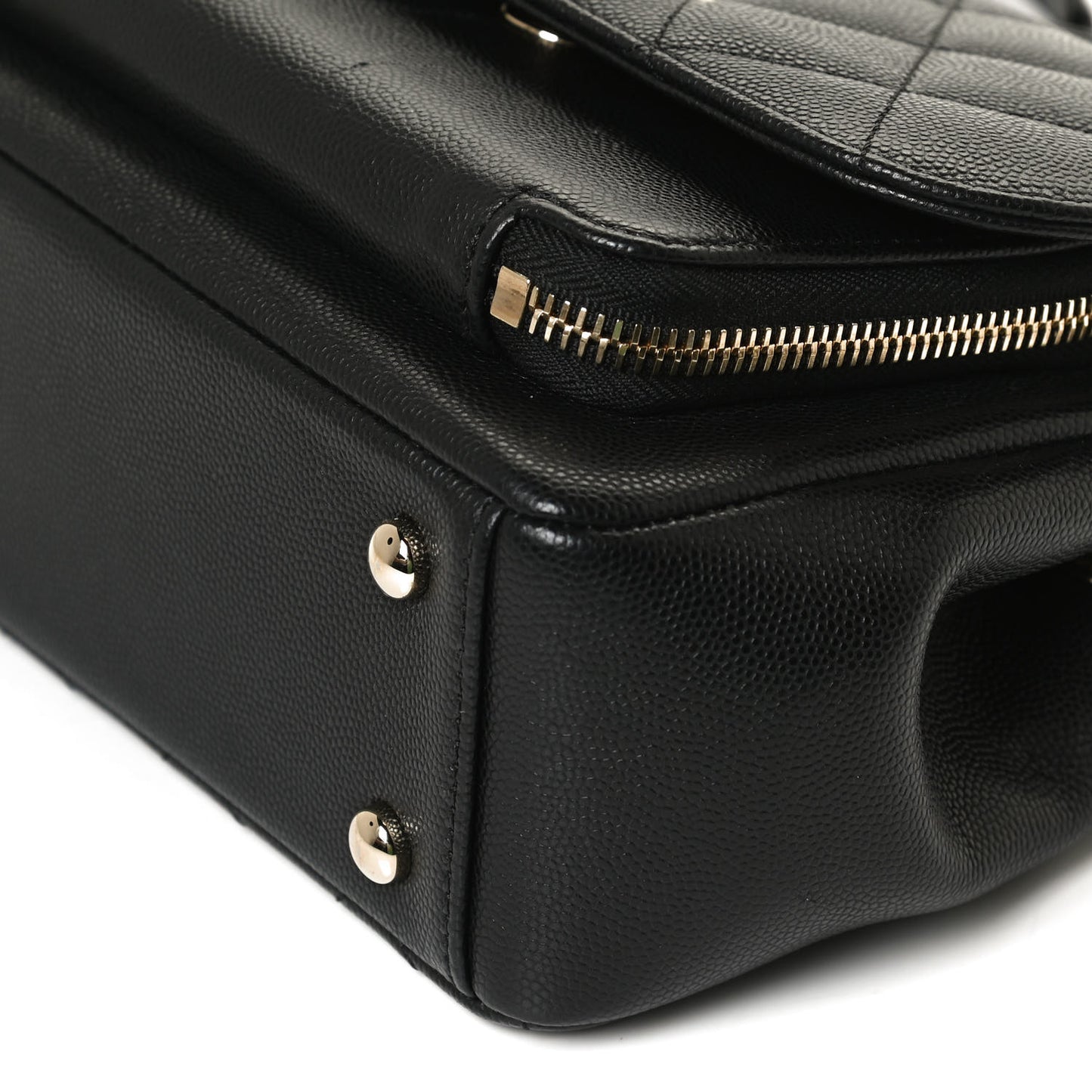 Caviar Quilted Small Business Affinity Flap Black