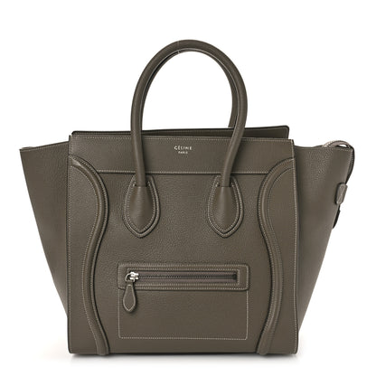 Celine Drummed Calfskin Mini Luggage Souris 1 of 9