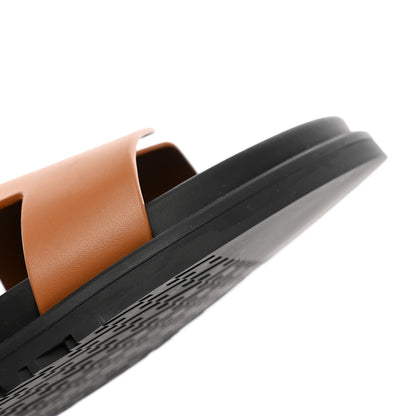 Hermes Calfskin Mens Chypre Sandals 44 Gold 10 of 12