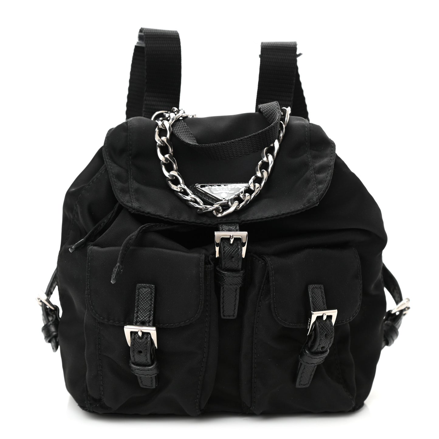 Nylon Vela Mini Crossbody Backpack Black