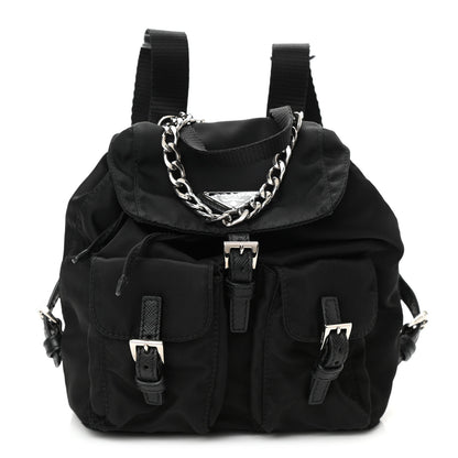 Prada Nylon Vela Mini Crossbody Backpack Black 1 of 8