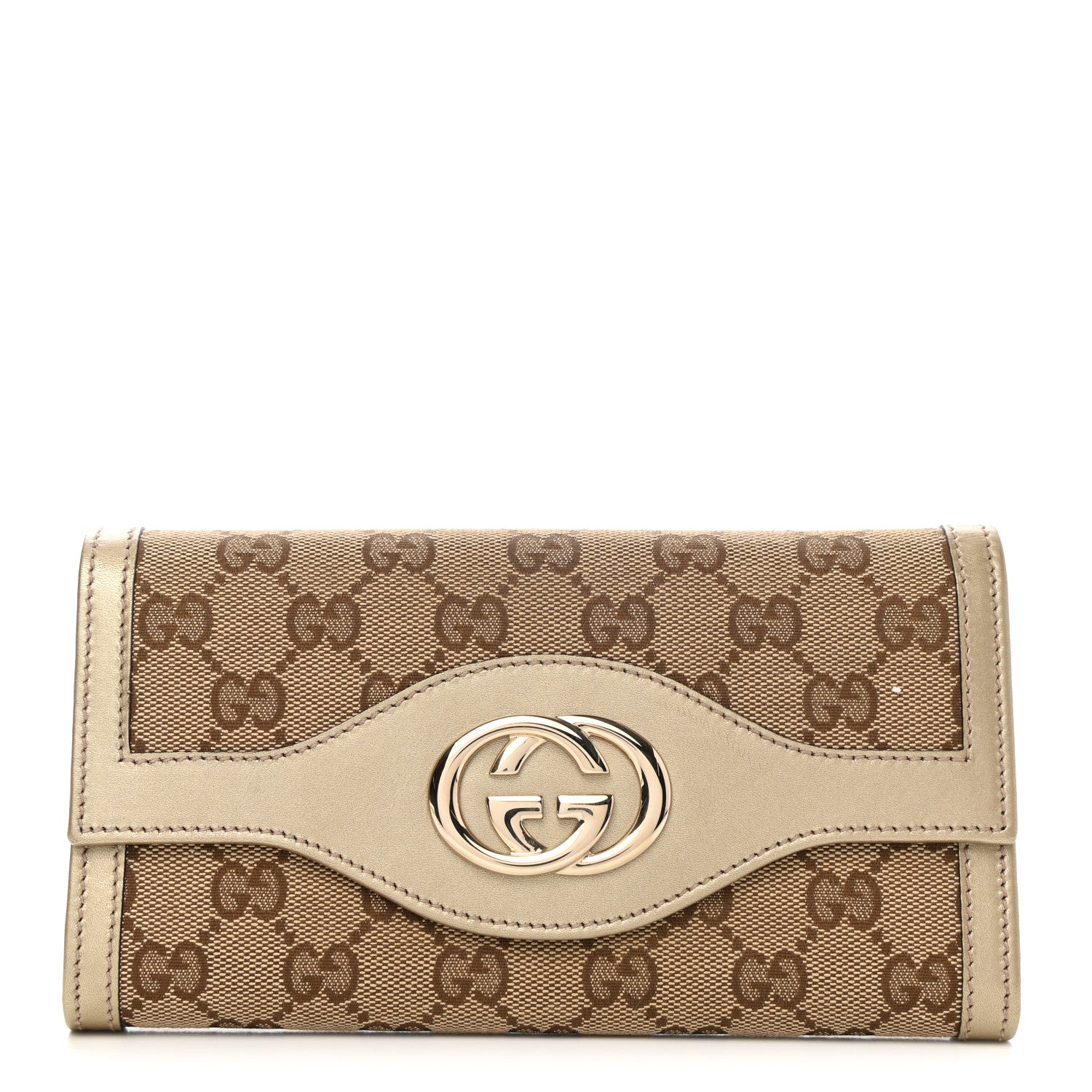 Gucci Monogram Sukey Continental Wallet Champagne 1 of 7