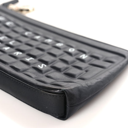 Chanel Metallic Calfskin Keyboard Pouch Black 9 of 9
