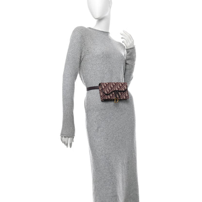 Christian Dior Oblique Saddle Belt Bag Bordeaux 2 of 12