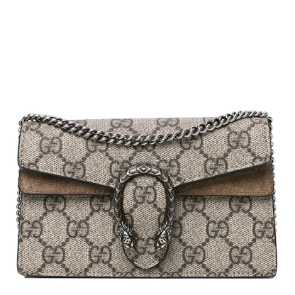 Gucci GG Supreme Monogram Super Mini Dionysus Shoulder Bag Taupe 1 of 4