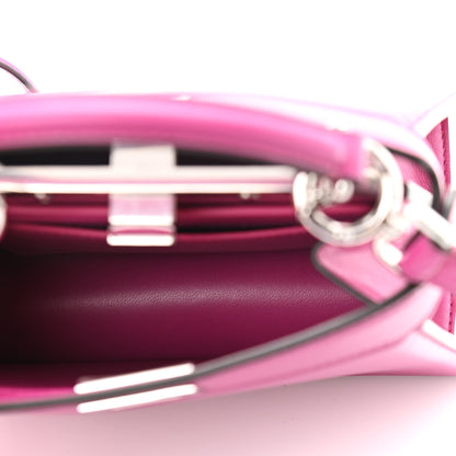 Fendi Shiny Nappa Petite Peekaboo I SEE U Satchel Magenta 5 of 9
