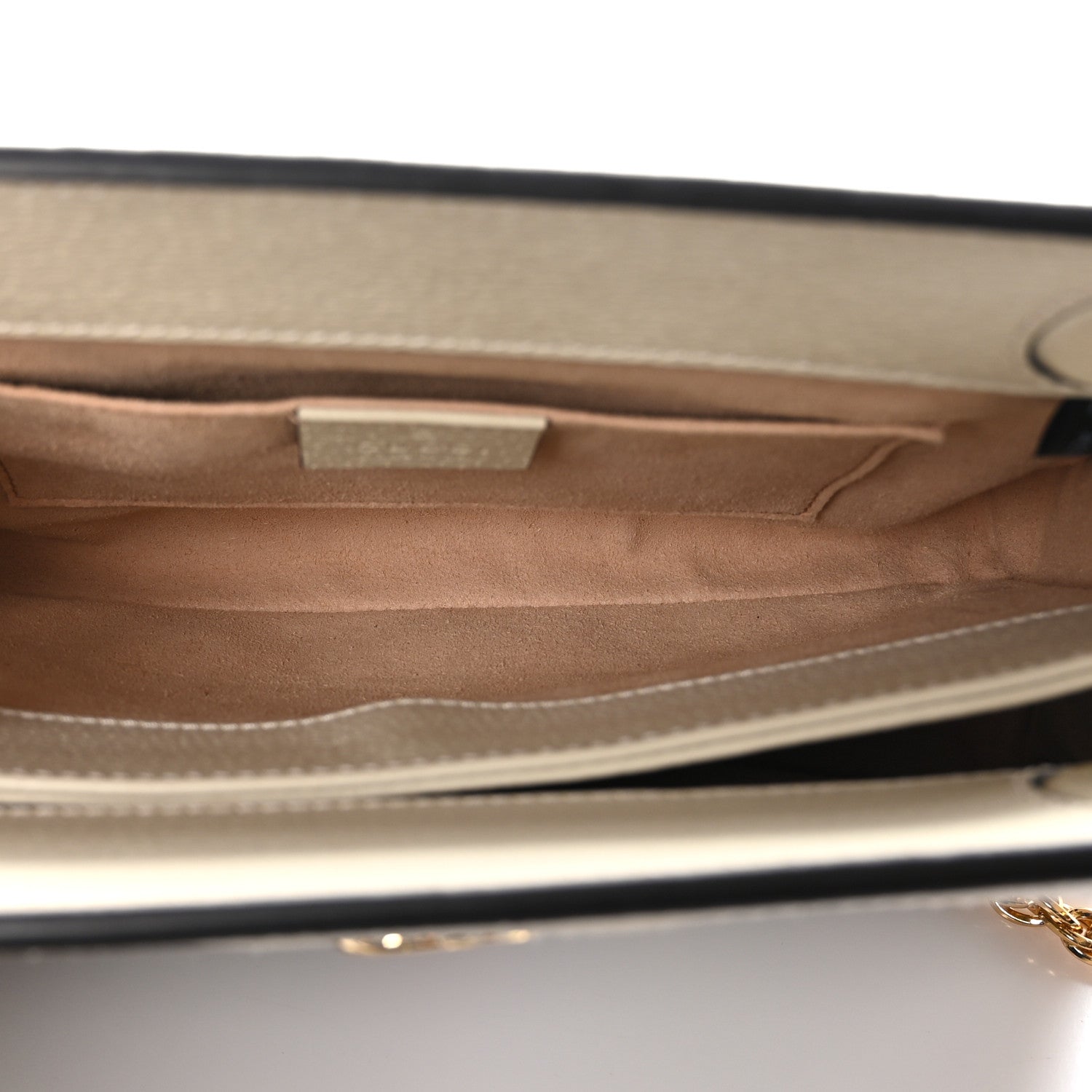 Gucci GG Supreme Monogram Textured Calfskin Web Small Ophidia Chain Shoulder Bag Beige Ebony Mystic White 5 of 11