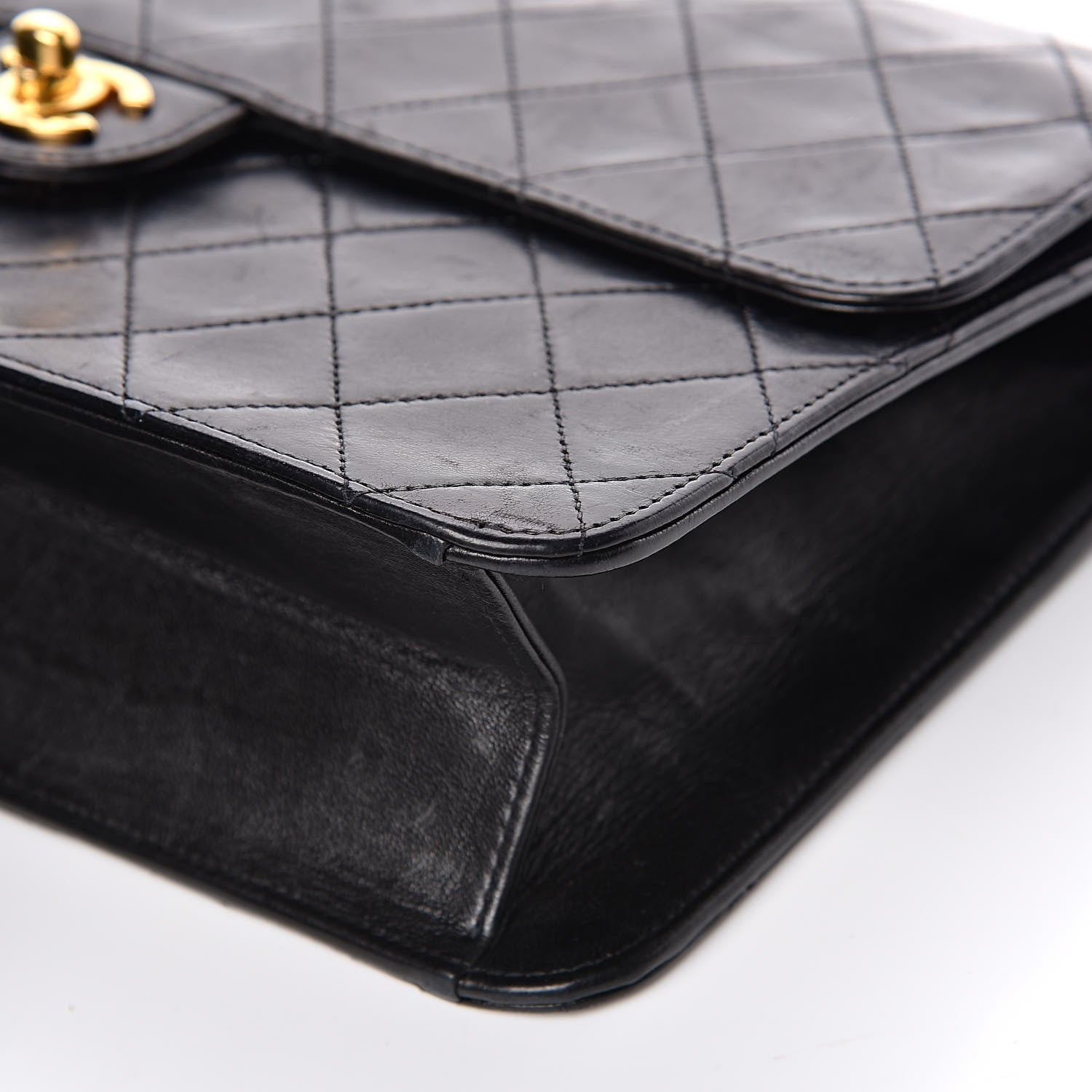 Chanel Lambskin Quilted Medium Single Flap Black 12 of 16