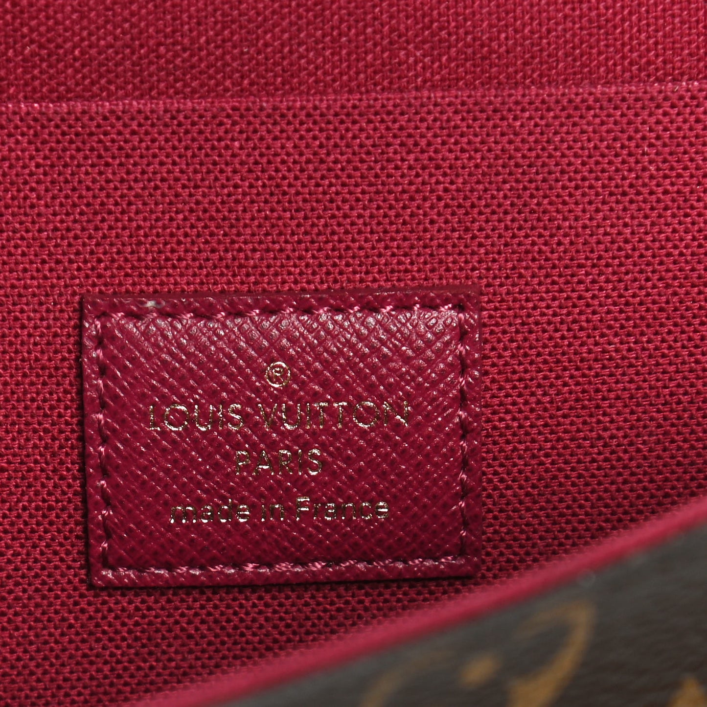 Monogram Pochette Felicie Chain Wallet Fuchsia