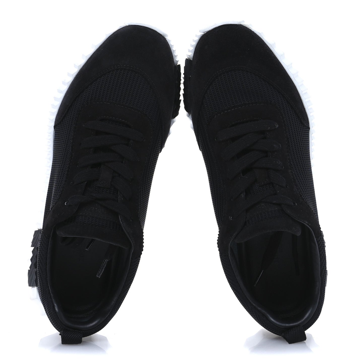 Goatskin Suede Goatskin Bouncing Sneakers 38 Black
