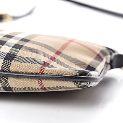 Burberry Horseferry Check Peyton Crossbody Clutch Bag Black 10 of 10