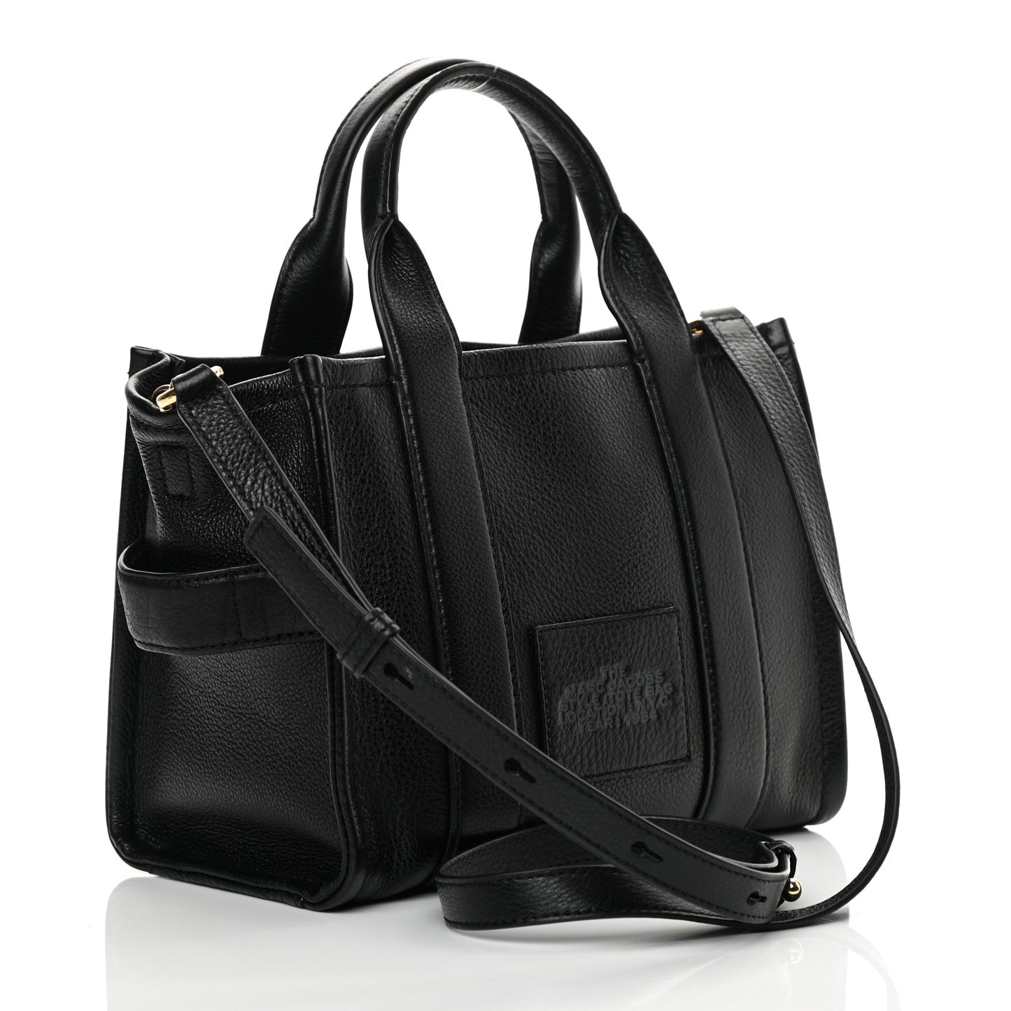 Grained Calfskin Small The Tote Bag Black